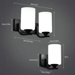 E27 LED Sockel - Wandleuchte mit Einzel- und Doppelkopf