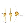 Goldknotentropfen - Ohrringe aus Edelstahl
