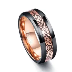 Tungsten Steel - Roségold Drachen - Ring
