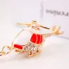 Crystal golden helicopter - keychainKeyrings