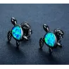 Turtle with blue opal - fashion earringsEarrings