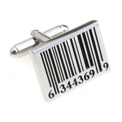 Classic cufflinks with retail barcode