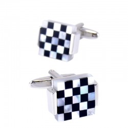Trendy square lattice - cufflinks