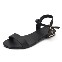 Echte Leder flache Sandalen