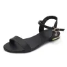 Echte Leder flache Sandalen