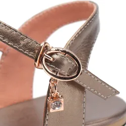 Echte Leder flache Sandalen