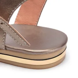 Echte Leder flache Sandalen