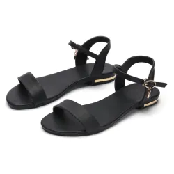 Echte Leder flache Sandalen