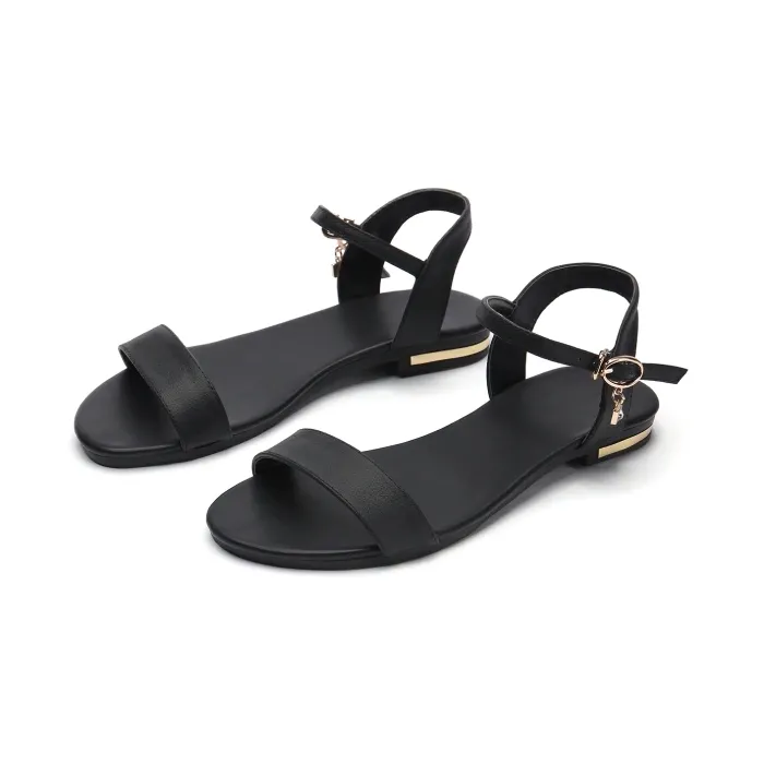 Echte Leder flache Sandalen