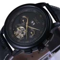 Leder mechanische Uhr