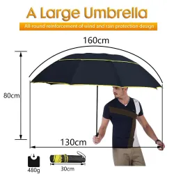 Large windproof umbrella 130 cmOutdoor & Camping