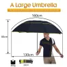Large windproof umbrella 130 cmOutdoor & Camping
