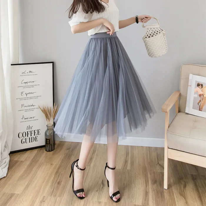 Fashion midi pleated skirtDresses