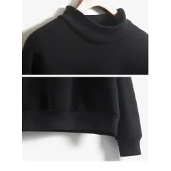 Warmes Samt Sweatshirt mit langem Ärmel