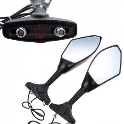 Motorrad Rückblickspiegel - LED-Wege signalisiert Lichter für Kawasaki 2 Stück