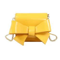 Kleine elegante Tasche mit Schleife und Kette