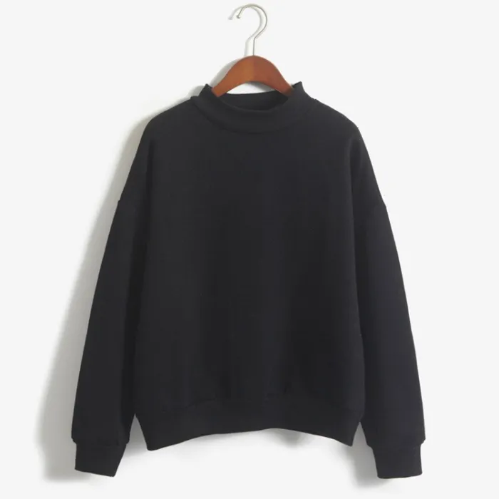 Warmes Samt Sweatshirt mit langem Ärmel
