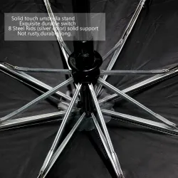 Vollautomatischer Schirm mit 3D-Blumendruck - UV-Schutz