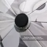 Vollautomatischer Schirm mit 3D-Blumendruck - UV-Schutz