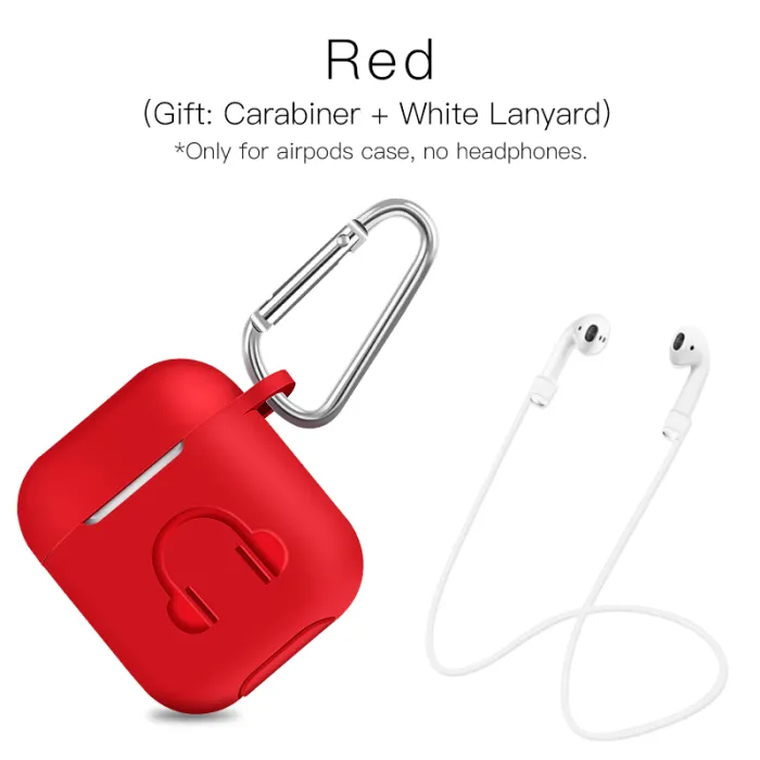 Weiches Silikon Kopfhörergehäuse für Apple AirPods mit Haken