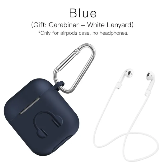Weiches Silikon Kopfhörergehäuse für Apple AirPods mit Haken
