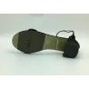 Glänzende mittel Absatz Sandalen