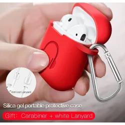 Weiches Silikon Kopfhörergehäuse für Apple AirPods mit Haken