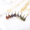 Earrings & necklace with crystal peacock - jewelry setJewellery Sets