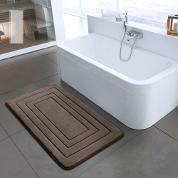 Non slip bathroom mat with memory foam