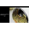 Luxus wasserdichte Quarzuhr mit Drachenskulptur