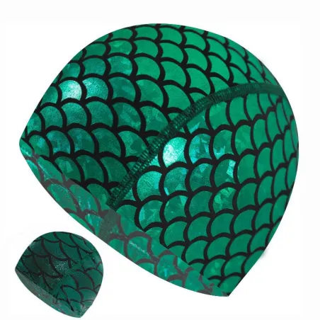 Nylon Schwimmkappe mit Meerjungfrau Muster - unisex