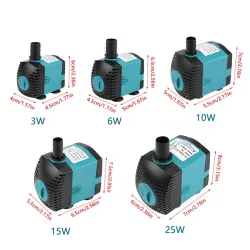 3W - 6W - 10W - 15W - 25W - ultra-quiet submersible water pump for aquariumPumps
