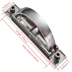 Hidden furniture handle with screws - stainless steelFurniture