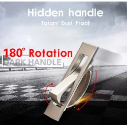 Hidden furniture handle with screws - stainless steelFurniture
