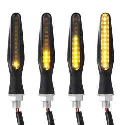 12 LED - Motorrad-Wege Signalleuchten - Indikatoren für Kawasaki & Harley 2 Stück