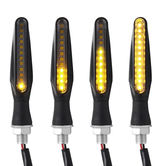 12 LED - Motorrad-Wege Signalleuchten - Indikatoren für Kawasaki & Harley 2 Stück