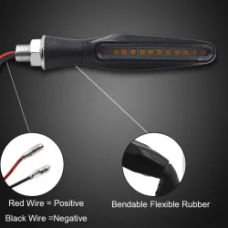 12 LED - Motorrad-Wege Signalleuchten - Indikatoren für Kawasaki & Harley 2 Stück