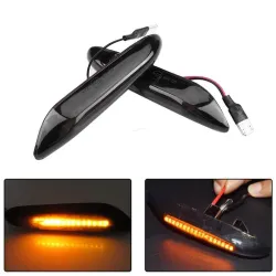 Smoke 16 LED - Seitenmarkerlicht - Drehsignalanzeigen für BMW E90 E91 E92 E39 E60 E46 E83 E53 E36 - 2 Stk