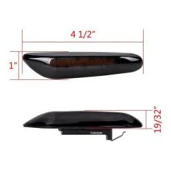 Smoke 16 LED - Seitenmarkerlicht - Drehsignalanzeigen für BMW E90 E91 E92 E39 E60 E46 E83 E53 E36 - 2 Stk