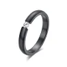 Eleganter Ring mit Kristall - Edelstahl
