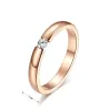 Elegant ring with crystal - stainless steelRings