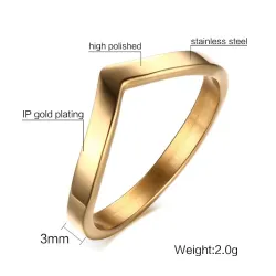Elegante V Form Goldring