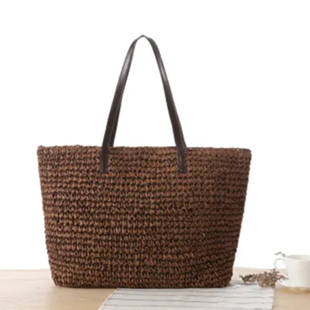 Große Strandtasche aus Stroh