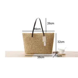 Große Strandtasche aus Stroh