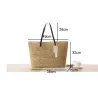 Große Strandtasche aus Stroh