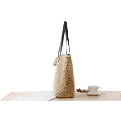 Große Strandtasche aus Stroh