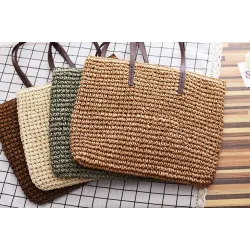 Large beach bag made from strawHandbags