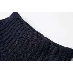 Long knitted sweater with turtleneck - winter dressPlus