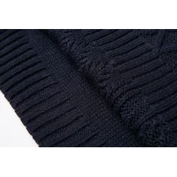 Long knitted sweater with turtleneck - winter dressPlus