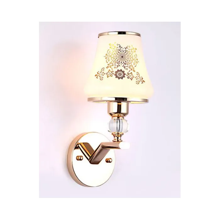 LED Wandleuchte - Ein- und Doppelkopf - gold Kristall